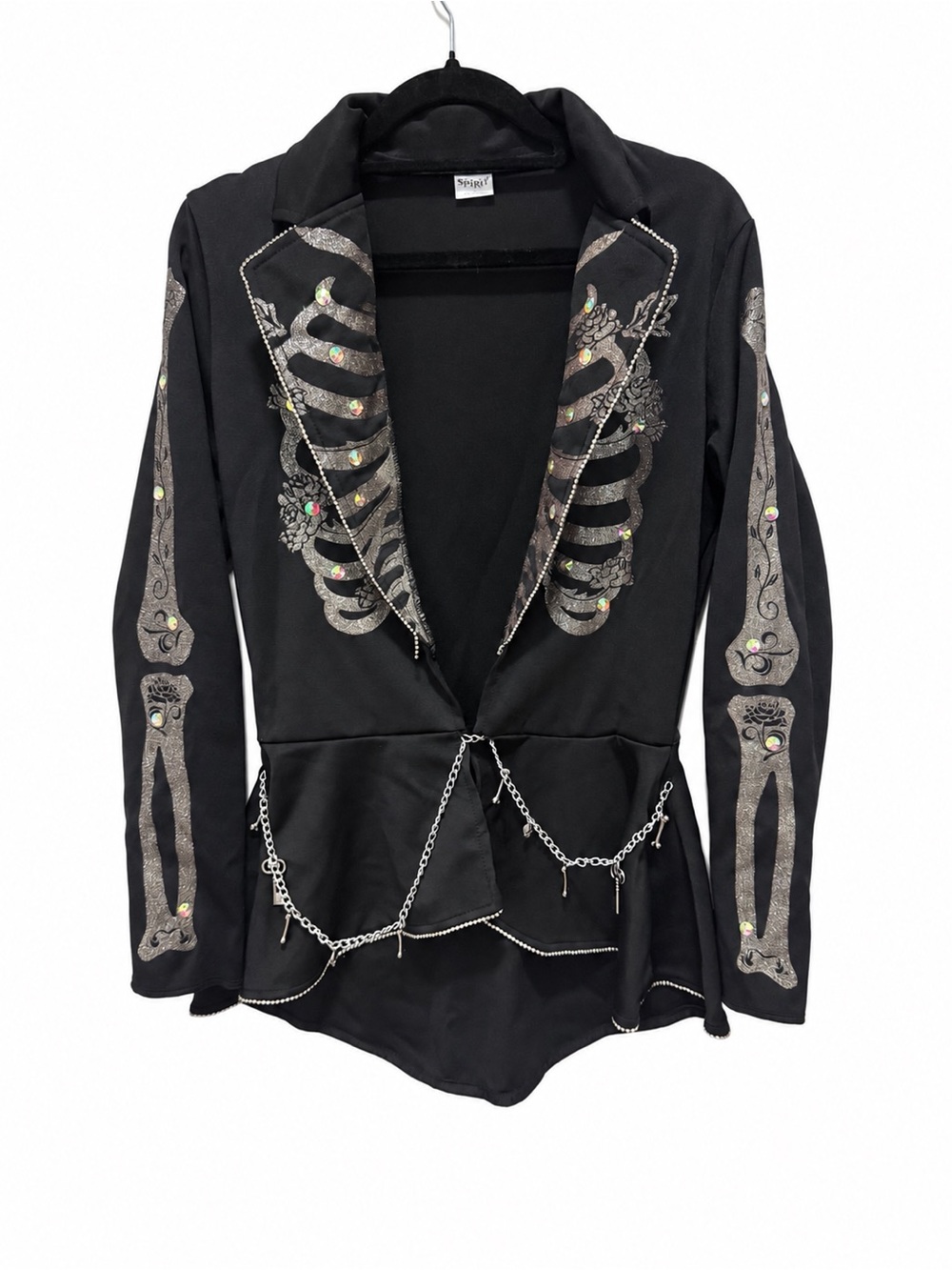 Spirit Halloween Bonafide Babe Skeleton Jacket Size Small 4-6
